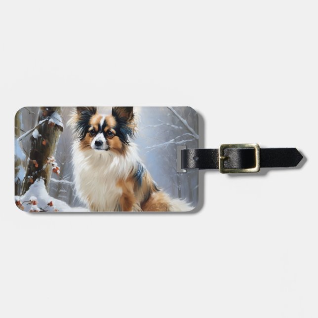 Etiqueta Para Maletas Papillon Let It Snow Navidades (Frente Horizontal)