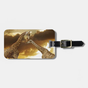 Etiqueta Para Maletas Par de jirafas