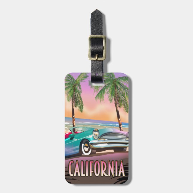 Etiqueta Para Maletas Paradise de California Sunset (Frente Vertical)
