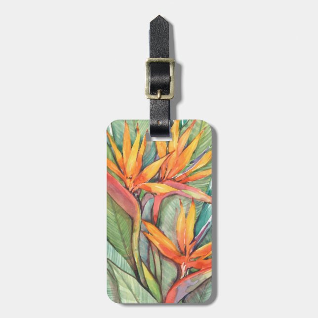 Etiqueta Para Maletas Paraíso botánico tropical II (Frente Vertical)