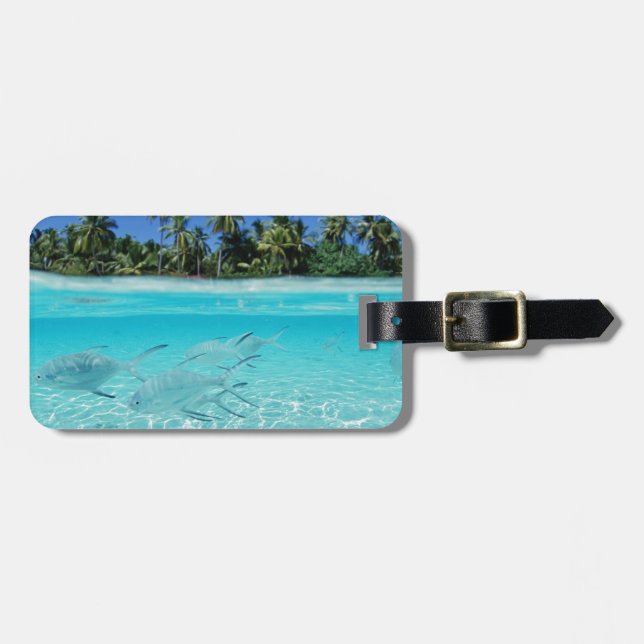Etiqueta Para Maletas Paraíso de la isla (Frente Horizontal)