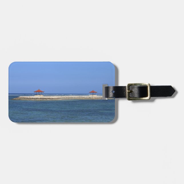 Etiqueta Para Maletas Paraíso tropical (Frente Horizontal)