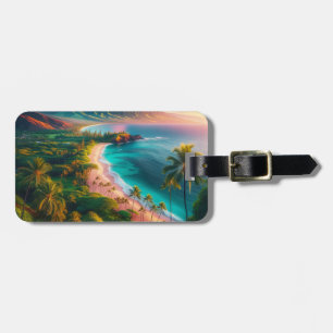 Etiqueta Para Maletas Paraíso tropical de la isla de Maui