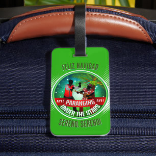 Etiqueta Para Maletas Parang Sereno Feliz Navidad en VERDE