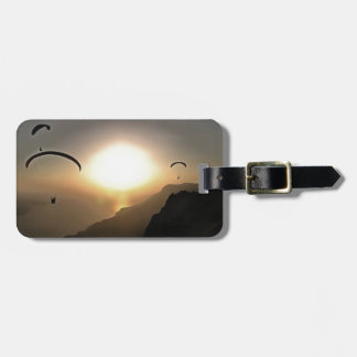 Etiqueta Para Maletas Parapente Volando Wanderlust Extreme Sports Art