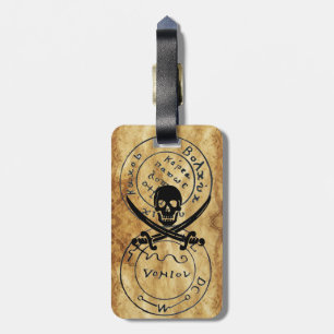 ETIQUETA PARA MALETAS PARCHE DE MAPAS DE TRATAMIENTO DE TALISMAN ANTIGUO