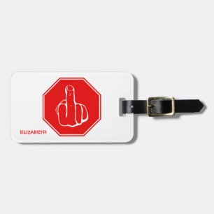 Etiqueta Para Maletas Pare el Rótulo divertido del tráfico por carretera