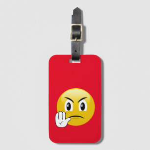 Etiqueta Para Maletas Pare la emoji de las manos