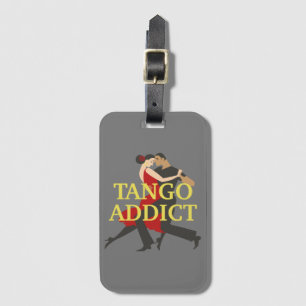 Etiqueta Para Maletas Pareja argentina de danza de tango adicto