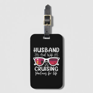 Etiqueta Para Maletas Parejas de crucero marido y mujer para toda la vid