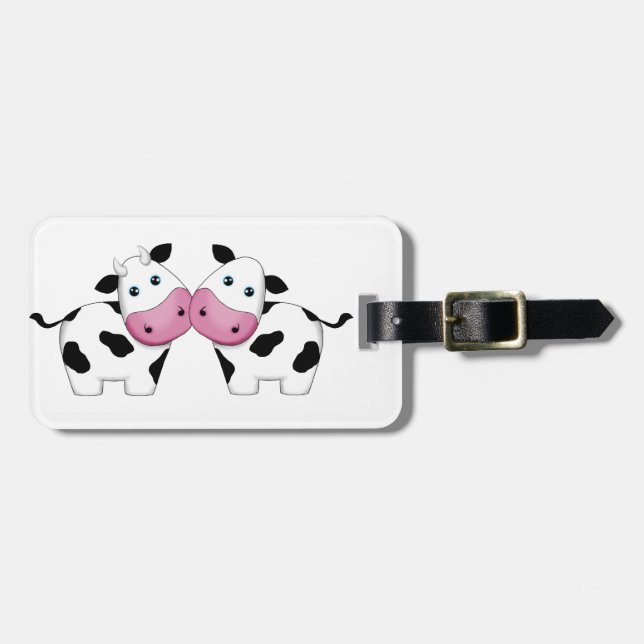 Etiqueta Para Maletas Pares de la vaca (Frente Horizontal)