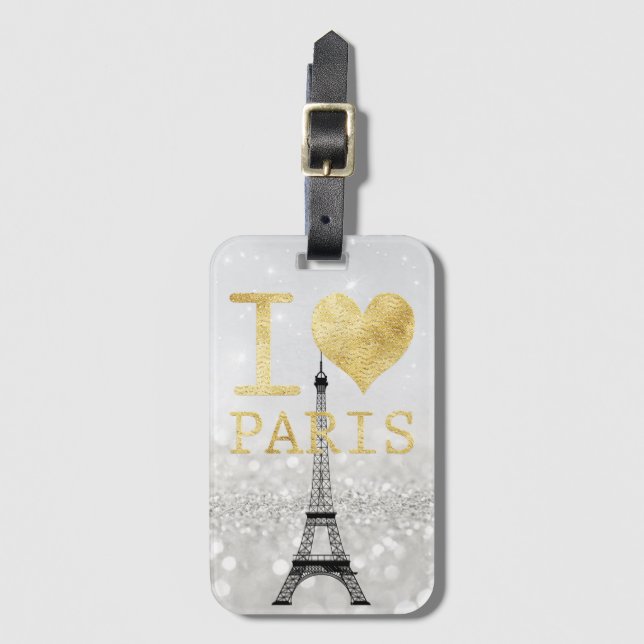 Etiqueta Para Maletas París (Anverso vertical)