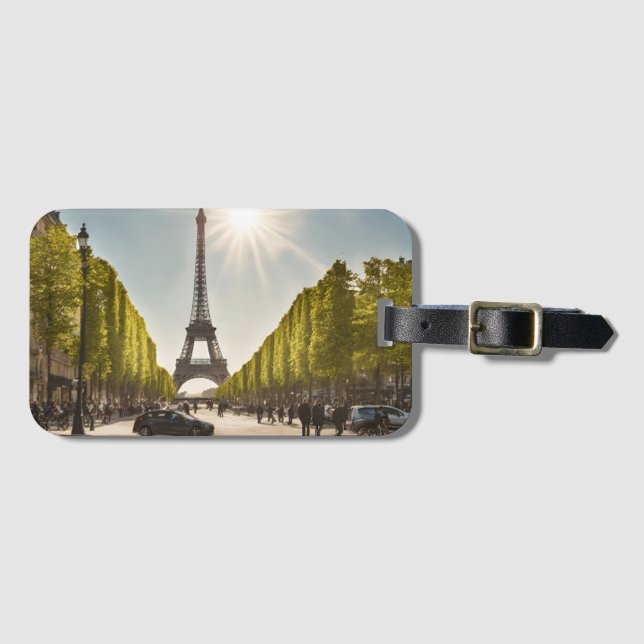 Etiqueta Para Maletas París (es París6) (Anverso horizontal)