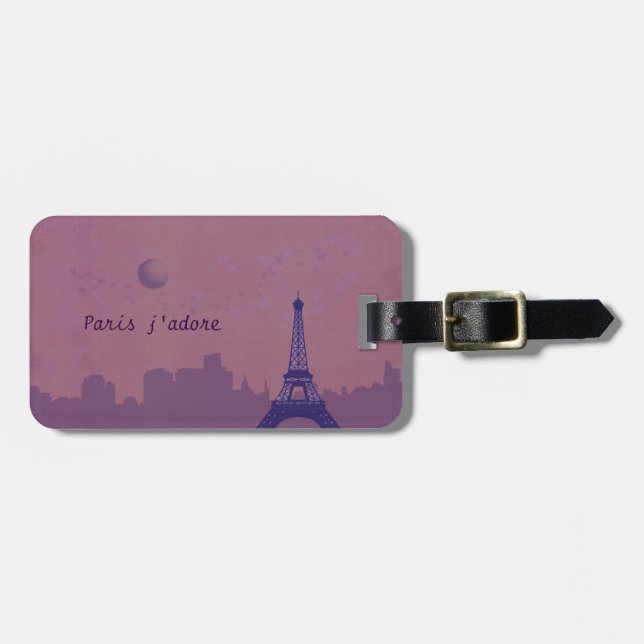 Etiqueta Para Maletas París j'adore (Frente Horizontal)