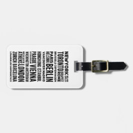 Etiqueta Para Maletas París, Milán, Nueva York, Londres Personalizado Te