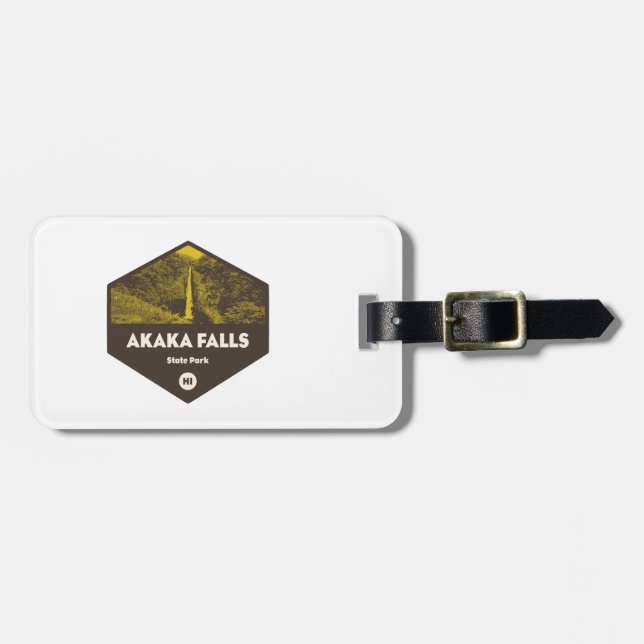 Etiqueta Para Maletas Parque estatal Akaka Falls Hawaii (Frente Horizontal)