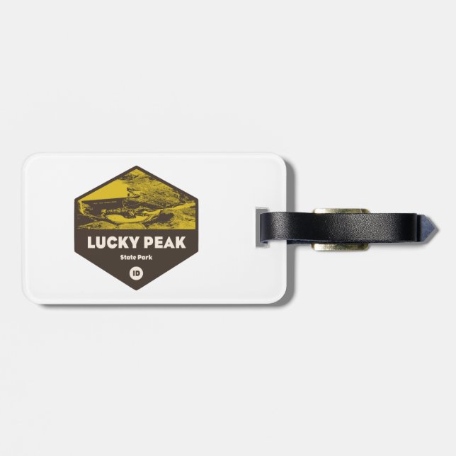 Etiqueta Para Maletas Parque Estatal Lucky Peak Idaho (Atrás Horizontal)