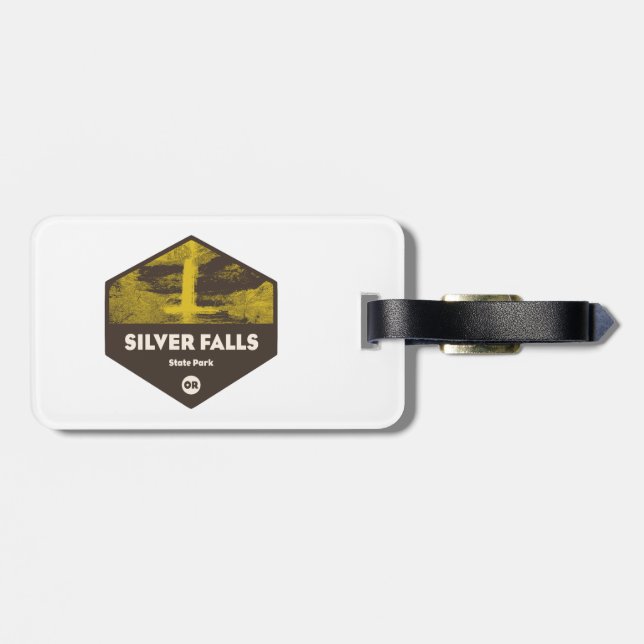 Etiqueta Para Maletas Parque Estatal Silver Falls Oregon (Atrás Horizontal)