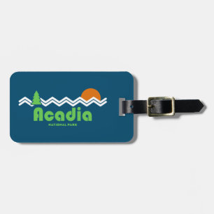 Etiqueta Para Maletas Parque nacional Acadia Retro