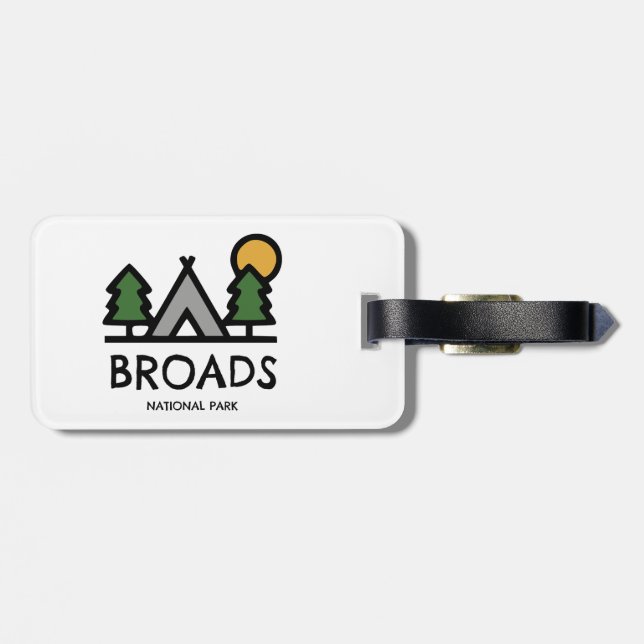Etiqueta Para Maletas Parque nacional de Broads (Atrás Horizontal)