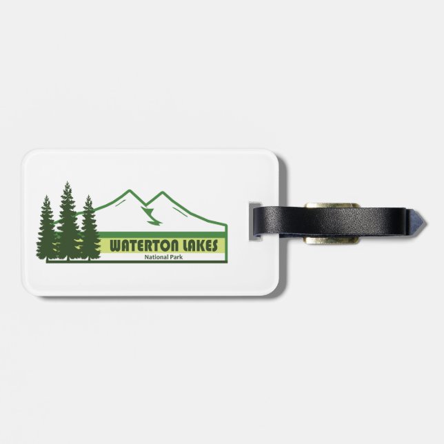 Etiqueta Para Maletas Parque nacional de los lagos de Waterton (Atrás Horizontal)