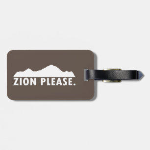 Etiqueta Para Maletas Parque nacional de Zion, Utah, por favor
