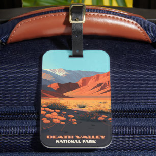 Etiqueta Para Maletas Parque Nacional Death Valley Poppies California