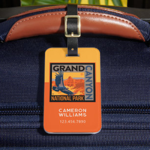 Etiqueta Para Maletas Parque nacional del Gran Cañón   Cóndores