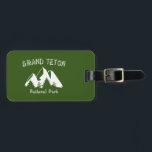 Etiqueta Para Maletas Parque nacional del Gran Tetón<br><div class="desc">Es la cordillera más icónica de Estados Unidos. El Grand Teton y las cumbres de los alrededores son casi perfectas. ¡Muestra tu amor por los tetones!</div>