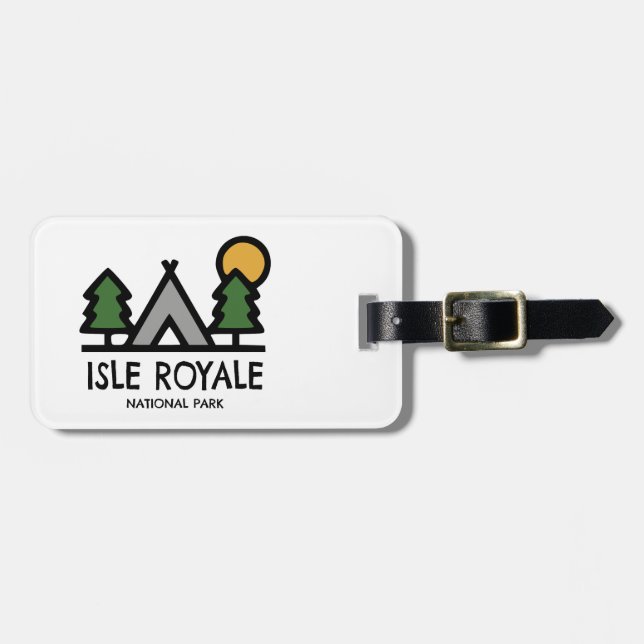 Etiqueta Para Maletas Parque nacional Isle Royale (Frente Horizontal)