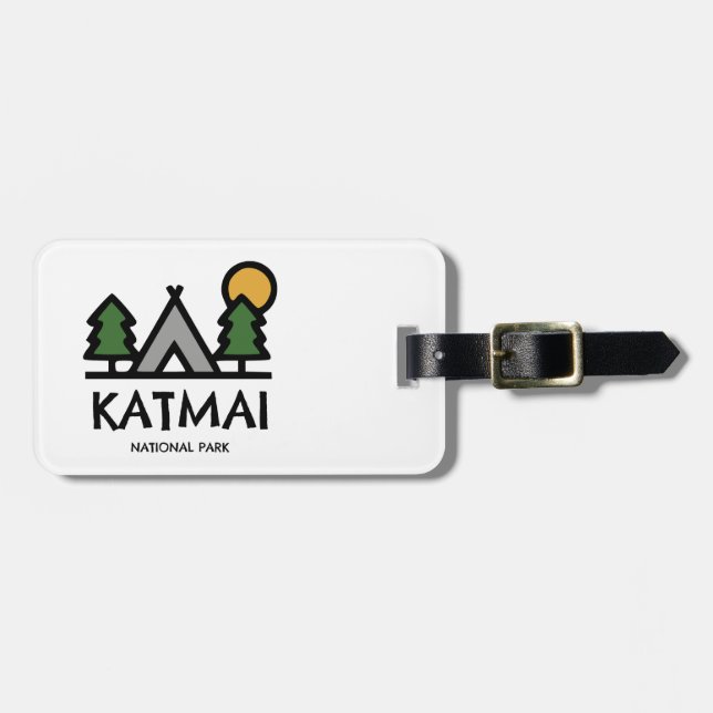 Etiqueta Para Maletas Parque nacional Katmai (Frente Horizontal)