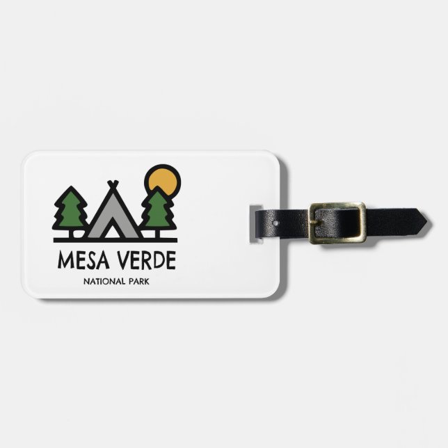 Etiqueta Para Maletas Parque nacional Mesa Verde (Frente Horizontal)