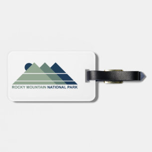 Etiqueta Para Maletas Parque Nacional Montaña Rocosa Sol de Montaña