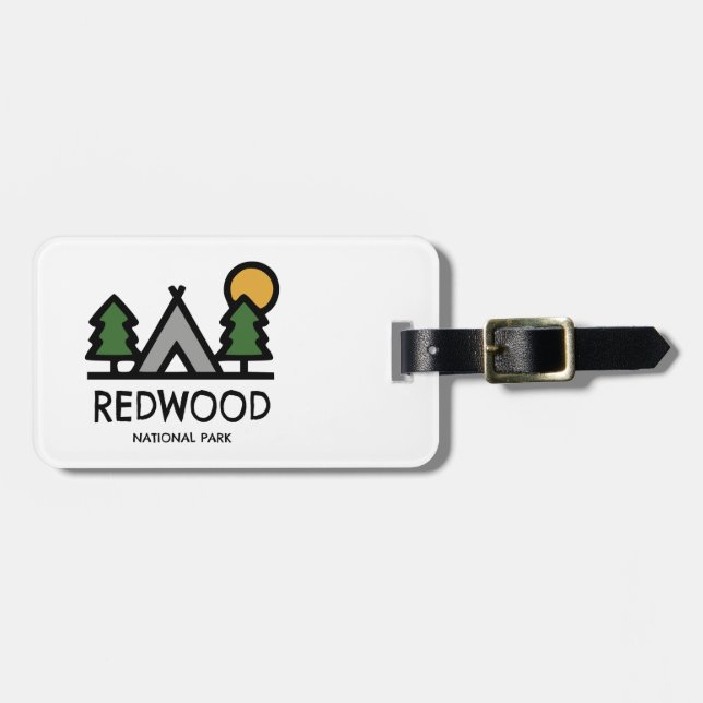 Etiqueta Para Maletas Parque nacional Redwood (Frente Horizontal)