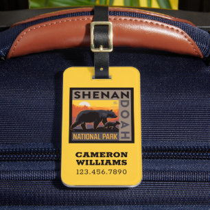 Etiqueta Para Maletas Parque nacional Shenandoah   Mama Bear & Cubs