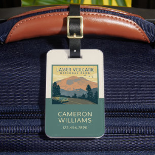 Etiqueta Para Maletas Parque nacional volcánico de Lassen   Viaje por ca