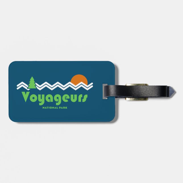 Etiqueta Para Maletas Parque nacional Voyageurs Retro (Atrás Horizontal)