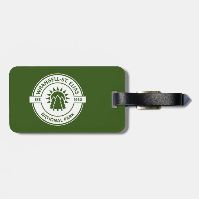 Etiqueta Para Maletas Parque nacional Wrangell-St. Elias Árboles solares (Atrás Horizontal)