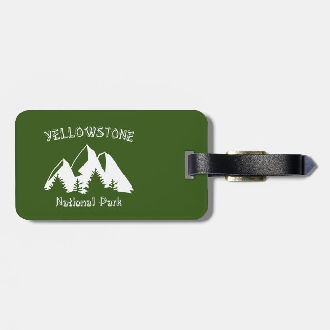 Etiqueta Para Maletas Parque nacional Yellowstone (Atrás Horizontal)