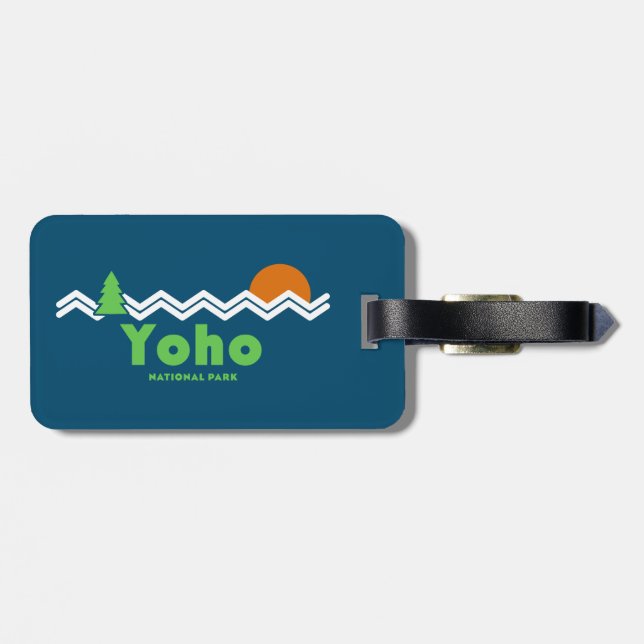 Etiqueta Para Maletas Parque nacional Yoho Retro (Atrás Horizontal)