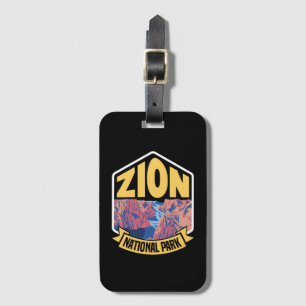 Etiqueta Para Maletas Parque nacional Zion, Retro de Utah