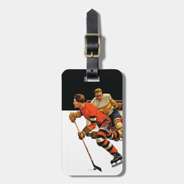 Etiqueta Para Maletas Partido del hockey sobre hielo (Frente Vertical)