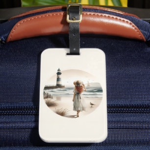 Etiqueta Para Maletas Paseo por el faro de la costa