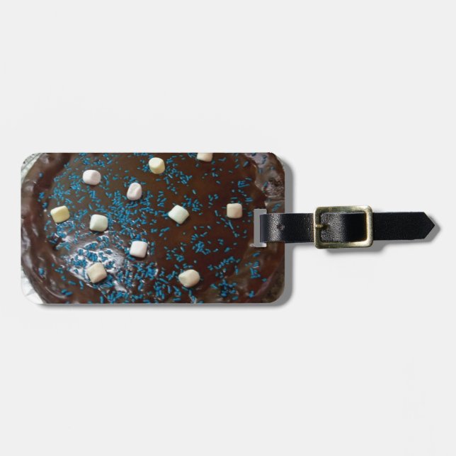 Etiqueta Para Maletas Pastel de chocolate (Frente Horizontal)