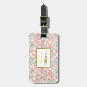 Etiqueta Para Maletas Pastel Mermaid PURPURINA de oro PERSONALIZADO LUGG
