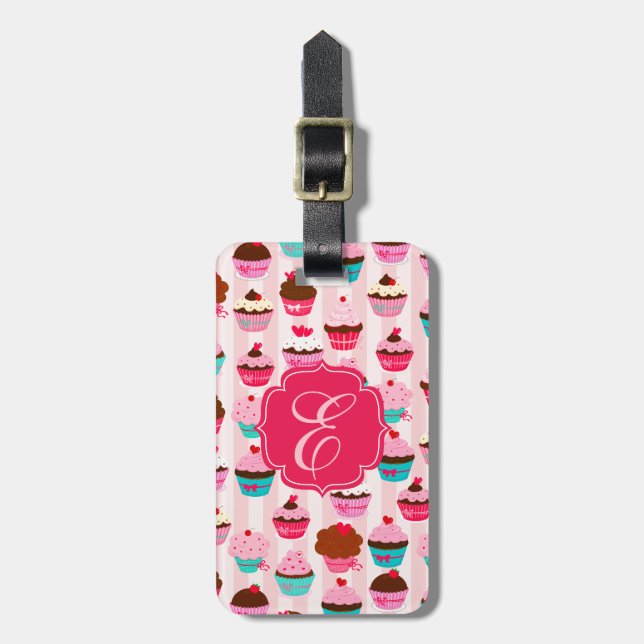 Etiqueta Para Maletas Pasteles rosados modernos Girly (Frente Vertical)