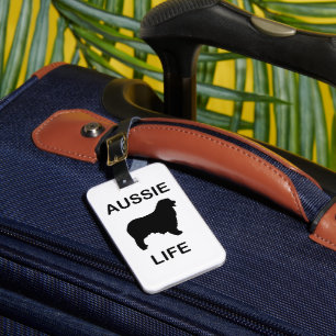 Etiqueta Para Maletas pastor australiano aussie life
