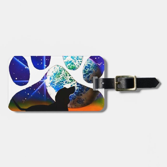 Etiqueta Para Maletas Pata del Dachshund (Frente Horizontal)