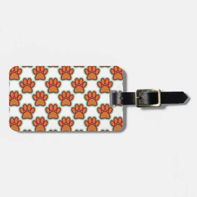 Etiqueta Para Maletas Patas de cachorro (Frente Horizontal)