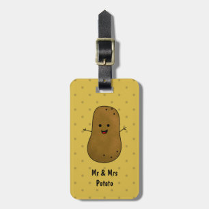Etiqueta Para Maletas Patata Marrón Feliz Personalizada